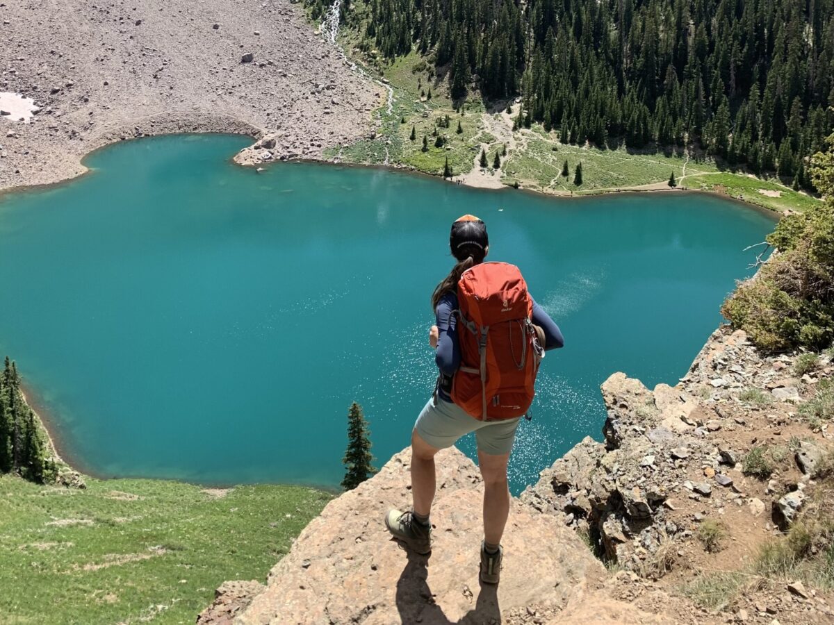 Scenic overlook of Blue Lakes