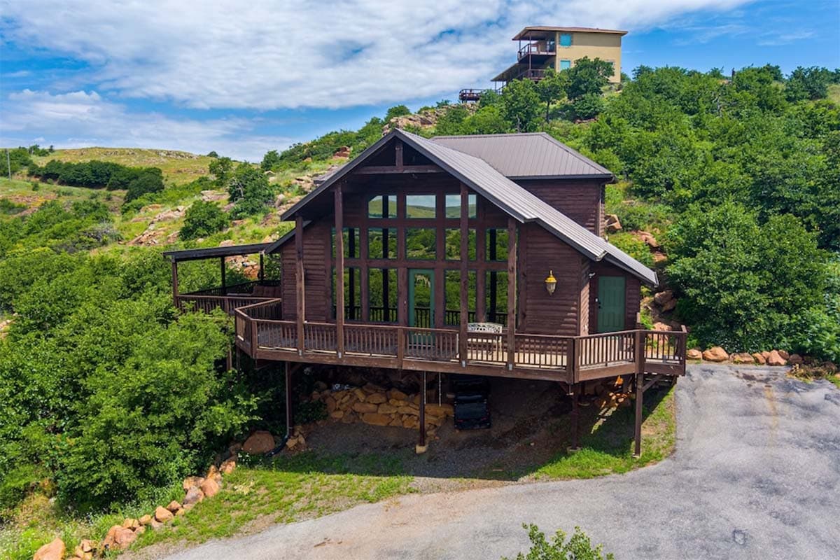 oklahoma cabin with view